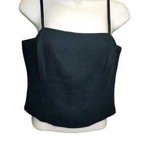 Bebe Black Square Neck Cami Top – Women’s Size 8, Made in USA